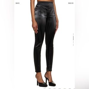Mugler Panelled Embossed Detail Leggings